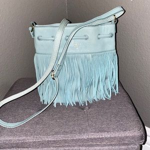 Fossil Fringe Bucket Bag